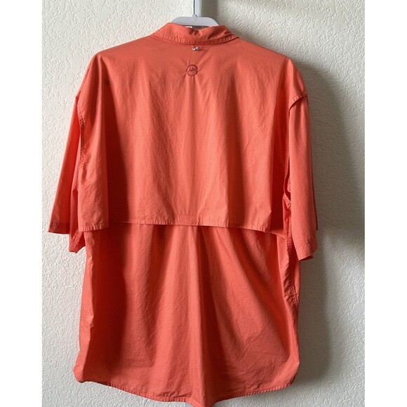 Magellan Outdoor Fish Gear Mens Vented Orange Short Sleeve Shirt Size XL - Picture 5 of 10